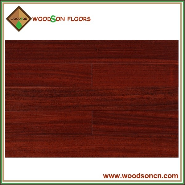 Red Stained Solid Okan Wood Flooring